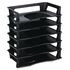 RUB86028 - Regeneration Letter Tray, Six Tier, Plastic, Black