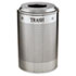RCPDRR24TSM - Silhouette Waste Receptacle, Round, Steel, 26 gal, Silver Metallic
