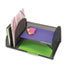 SAF3264BL - Desk Organizer, Two Vertical/Two Horizontal Sections, 17 x 10 3/4 x 7 3/4, Black