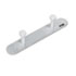 SAF4200 - Nail Head Wall Coat Rack, Two Hooks, Metal, Satin Aluminum
