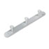SAF4201 - Nail Head Wall Coat Rack, Three Hooks, Metal, Satin Aluminum