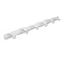 SAF4202 - Nail Head Wall Coat Rack, Six Hooks, Metal, Satin Aluminum