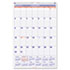 AAGPM428 - Recycled Monthly Wall Calendar, Blue and Red, 20" x 30", 2012