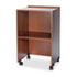 SAF8917MO - Lectern Base/Media Cart, 21-1/4w x 17-1/2d x 33-3/4h, Medium Oak