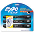 SAN1741918 - Click Dry Erase Markers, Chisel Tip, Black, 3 per Pack