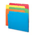 SMD11943 - File Folders, 1/3 Cut Top Tab, Letter, Bright Assorted Colors, 100/Box