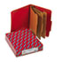 SMD14095 - 3" Expansion Folders with 2/5 Cut Tab, Letter, Eight-Section, Bright Red, 10/Box