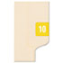 SMD67910 - Year 2010 End Tab Folder Labels, 1/2 x 1, Yellow/White, 250 Labels/Pack