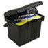 STX61502U01C - Portable Storage Box, Letter Size, 14w x 11-1/4d x 14-1/2h, Black