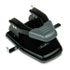 SWI74050 - 28-Sheet Comfort Handle Steel Two-Hole Punch, 1/4" Holes, Black