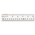 ACM10562 - Acrylic Ruler w/Two Beveled Edges and Hang Up Hole, 12", Clear