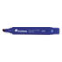 UNV07053 - Permanent Markers, Chisel Tip, Blue, Dozen
