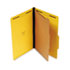 UNV10214 - Pressboard Classification Folders, Legal, Four-Section, Yellow, 10/Box