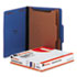 UNV10301 - Pressboard Classification Folders, Letter, Six-Section, Cobalt Blue, 10/Box