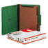 UNV10302 - Pressboard Classification Folders, Letter, Six-Section, Emerald Green, 10/Box