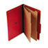 UNV10313 - Pressboard Classification Folders, Legal, Six-Section, Ruby Red, 10/Box