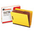 UNV10319 - Pressboard End Tab Classification Folders, Letter, Six-Section, Yellow, 10/Box