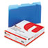 UNV10501 - Colored File Folders, 1/3 Cut One-Ply Top Tab, Letter, Blue/Light Blue, 100/Box
