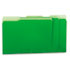 UNV12302 - Recycled Interior File Folders, 1/3 Cut Top Tab, Letter, Green, 100/Box