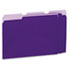 UNV12305 - Recycled Interior File Folders, 1/3 Cut Top Tab, Letter, Violet, 100/Box