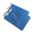 UNV15432 - Pressboard Hanging Data Binder, 9-1/2 x 11, Unburst Sheets, Blue