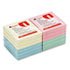 UNV35619 - Fan-Folded Pop-Up Notes, 3 x 3, 4 Pastel Colors, 12 100-Sheet Pads/Pack