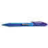 UNV39913 - Clear Barrel Roller Ball Retractable Gel Pen, Blue Ink. Medium, Dozen
