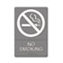 USS4813 - ADA Sign, No Smoking Symbol w/Tactile Graphic, Molded Plastic, 6 x 9, Gray