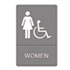 USS4814 - ADA Sign, Women Restroom Wheelchair Accessible Symbol, Molded Plastic, 6 x 9