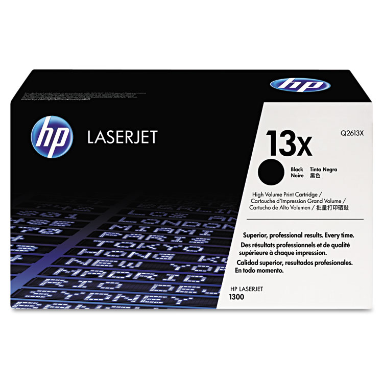 HP 13X (Q2613X) Toner Cartridge, Black High Yield