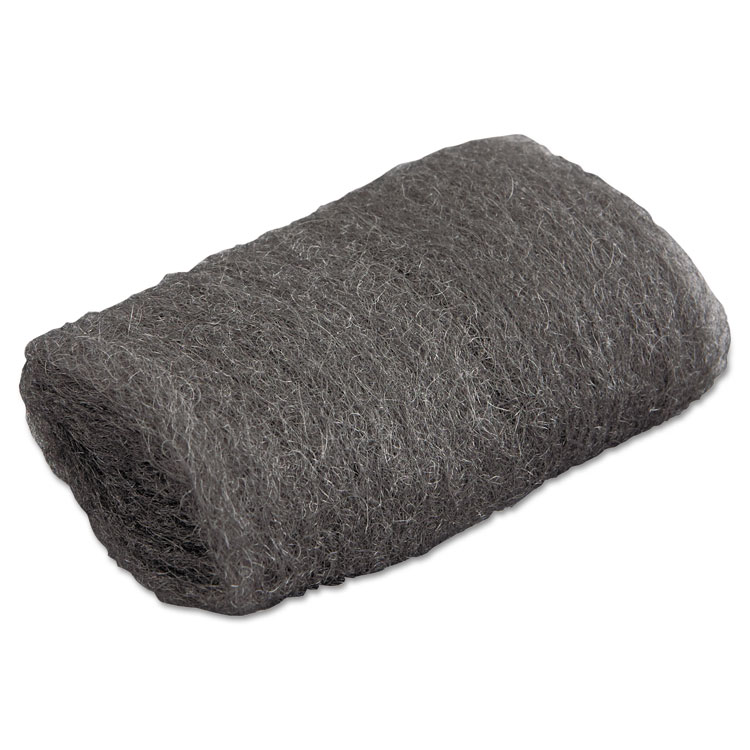 INDUSTRIAL-QUALITY STEEL WOOL HAND PAD, #00 VERY FINE, 16/PACK, 192/CARTON redirect to product page