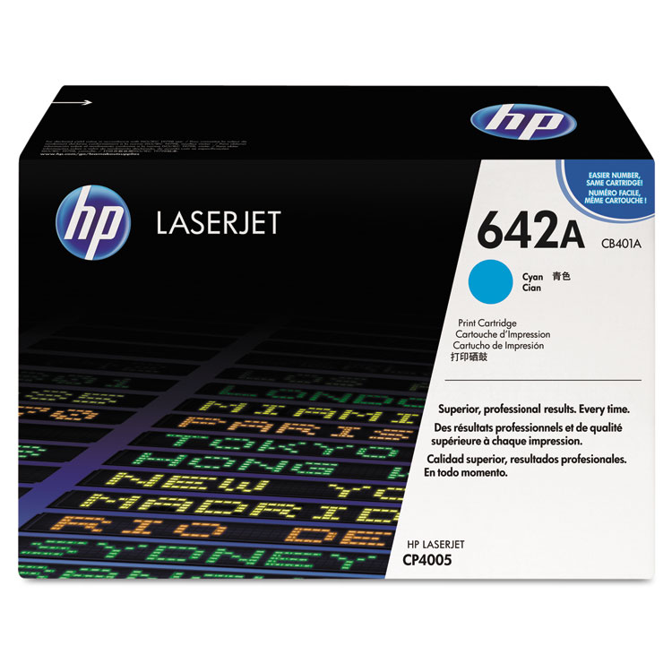 HP 642A (CB401A) Toner Cartridge, Cyan