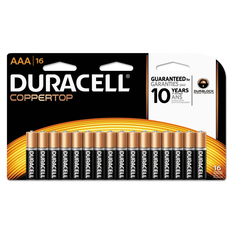 Coppertop Alkaline Batteries With Duralock Power Preserve Technology