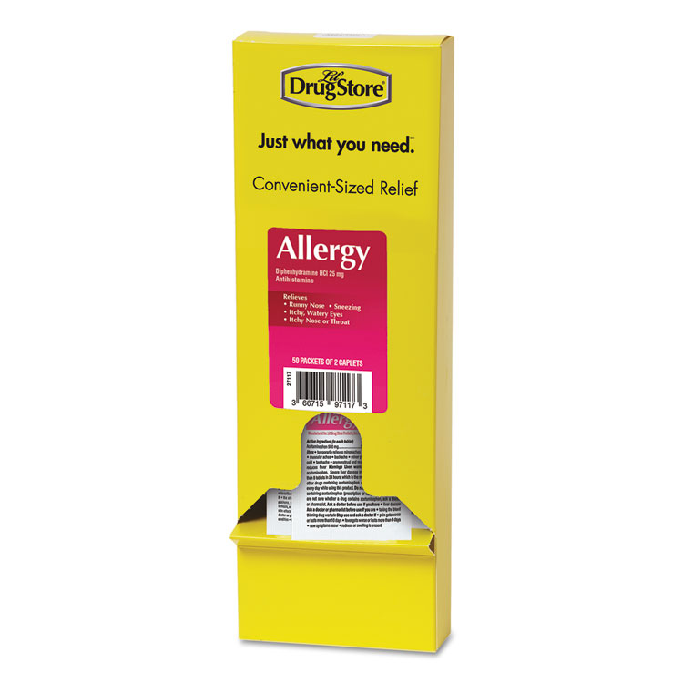 ALLERGY RELIEF TABLETS, REFILL PACK, TWO TABLETS/PACKET, 50 PACKETS/BOX redirect to product page