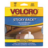 Velcro® Sticky-Back Hook and Loop Fastener Tape with Dispenser, 3/4 x 15 ft. Roll, White