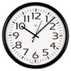 Universal® Round Wall Clock, 13-1/2in, Black
