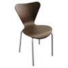Linea Italia® Trento Line Sienna Stacking Wood Chair, Mocha, 2/Carton