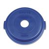 Rubbermaid® Commercial Bottle/Can Recycling Top for Brute 32 gal Containers, Blue