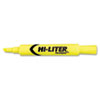 HI-LITER® Desk Style Highlighter, Chisel Tip, Fluorescent Yellow Ink, 12/Pk