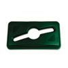 Rubbermaid® Commercial Slim Jim Single Stream Recycling Top for Slim Jim Containers, Dark Green