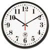 Chicago Lighthouse Atomic Slimline Contemporary Clock, 12-3/4in, Black