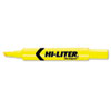HI-LITER® Desk Style Highlighter, Chisel Tip, Yellow Ink, 12/Pk