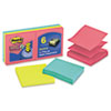 Post-it® Pop-up Notes Super Sticky Pop-Up Refill, 3 x 3, 3 Jewel Pop Colors, 6 90-Sheet Pads/Pack