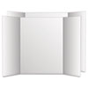 Eco Brites Too Cool Tri-Fold Poster Board, 36 x 48, Black/White, 6/PK