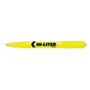 HI-LITER® Pen Style Highlighter, Chisel Tip, Fluorescent Yellow Ink, 12/Pk