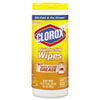 Clorox® Lemon Scent Disinfecting Wet Wipes, Cloth, 7 x 8, 35/Canister