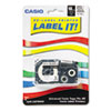 Casio® Label Printer Iron-On Transfer Tape, 18mm, Black on White