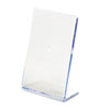 deflect-o® Slanted Desk Sign Holder, Plastic, 4 x 6, Clear