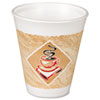 Dart® Foam Hot/Cold Cups,16 oz., White w/Brown & Green,1000/Carton