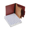 Pendaflex® Pressboard Classification Folders, Letter, Six-Section, Red, 10/Box